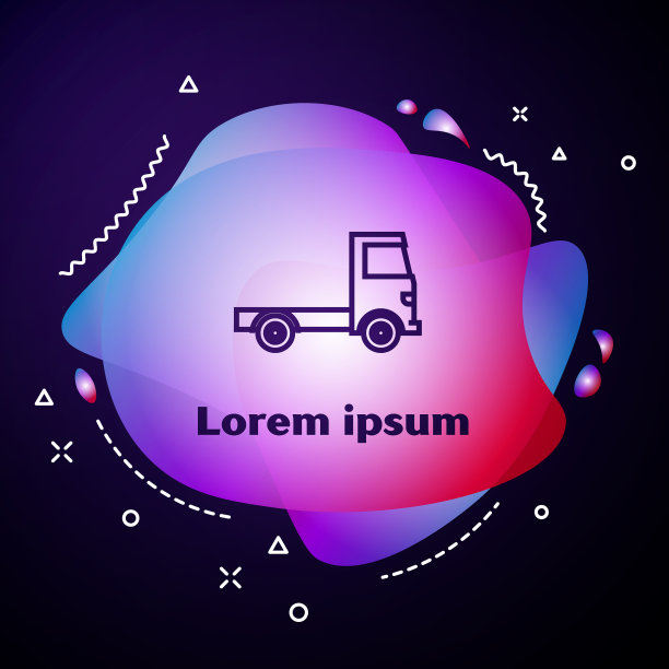 紫色线运送货车车辆图标图片下载