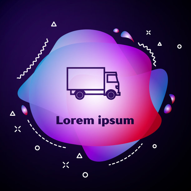 紫色线运送货车车辆图标图片下载