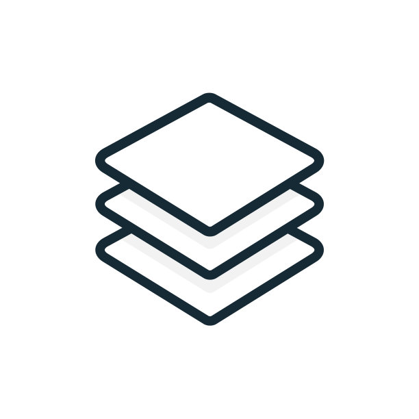 层图标标志堆叠纸符号平坦图片下载