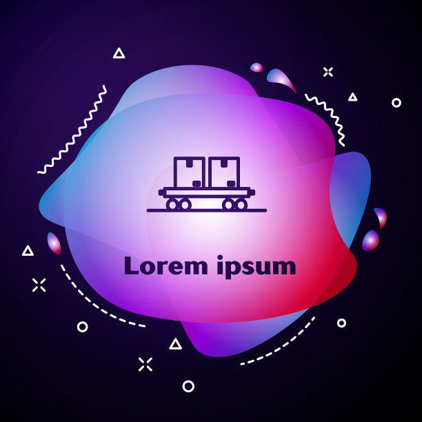 紫色线铁路车厢图标孤立在蓝色图片下载