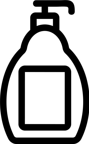 分配器与肥皂图标孤立轮廓图片下载