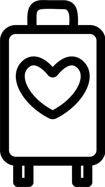 婚礼旅程图标孤立轮廓图片下载