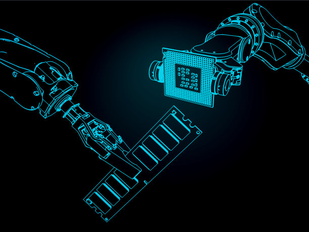 机械手和微电子图片下载