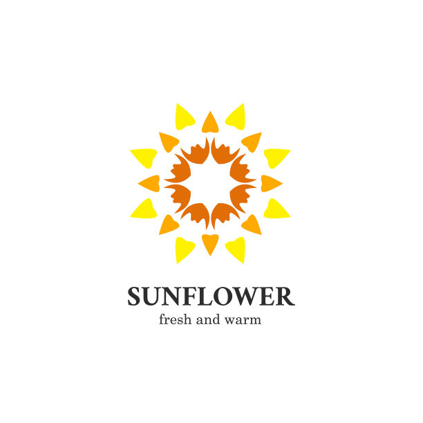 抽象太阳葵花标志图标符号图片下载