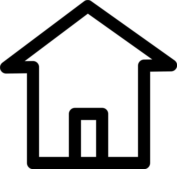 房屋建筑立面独立图标图片下载