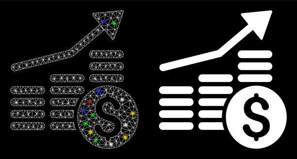 闪光网体财务图表图标与闪光图片下载