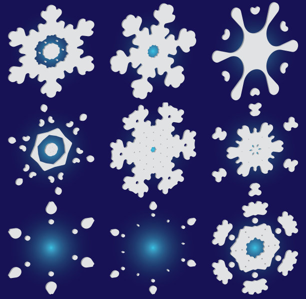 把圣诞纸雪花放在蓝色图片下载