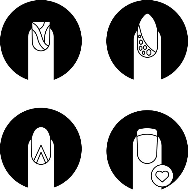 美甲类型字形图标设置图片下载