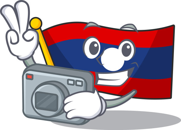 一位专业摄影师展示老挝画卷图片下载