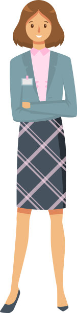 穿着特殊制服和徽章的女行政人员图片下载