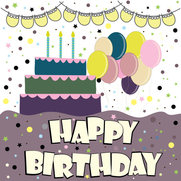 生日贺卡，生日蛋糕图片下载