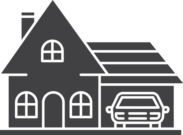 小屋家庭房子字形图标图片下载