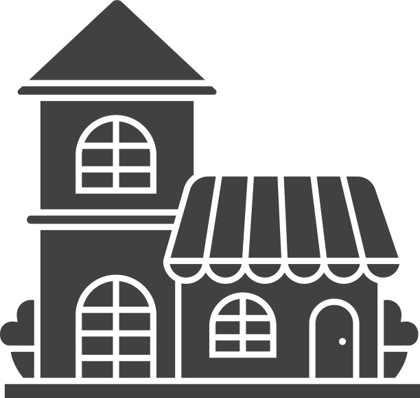 餐厅咖啡厅字形图标图片下载