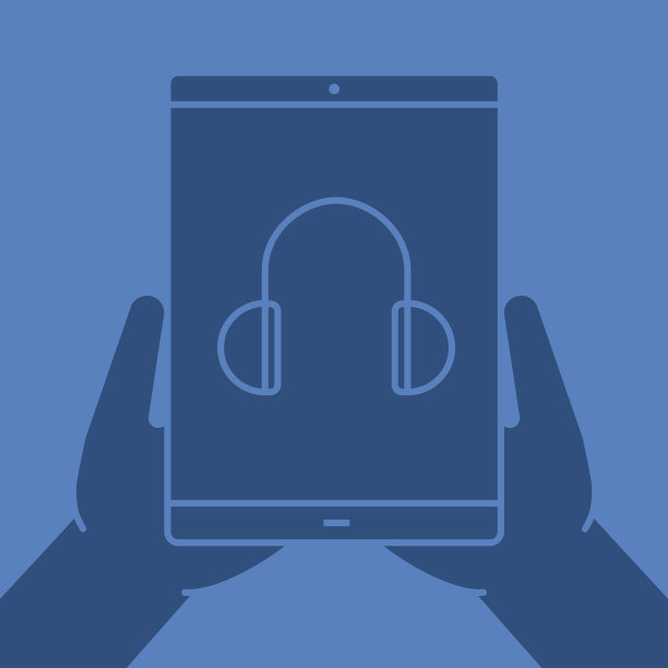 手握平板电脑字形彩色图标图片下载