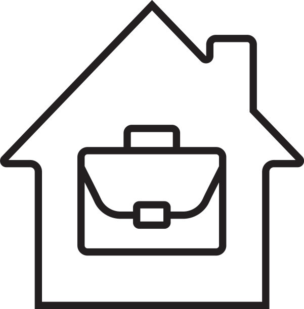 家庭办公室线性图标图片下载