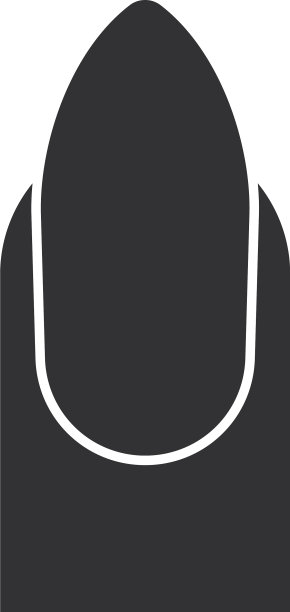 杏仁形状的指甲字形图标图片下载