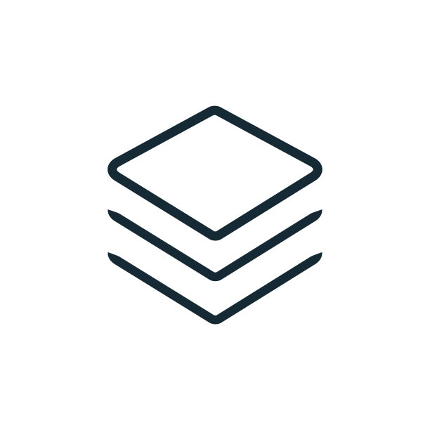 层图标标志堆叠纸符号平坦图片下载