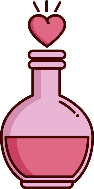 情人节爱情药水与心隔离图片下载