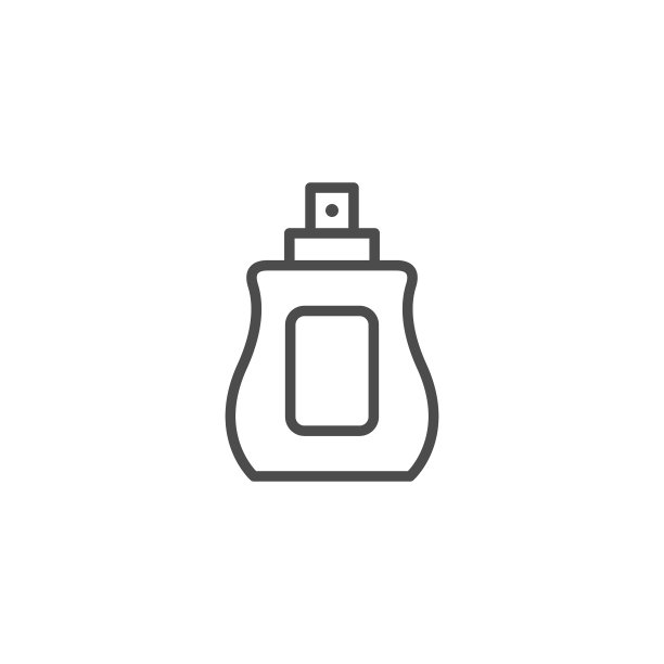 化妆品瓶线轮廓图标图片下载