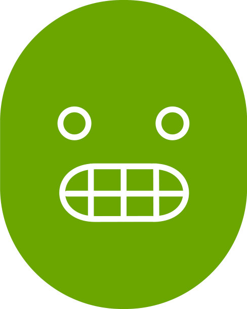 咧嘴笑字形颜色图标图片下载