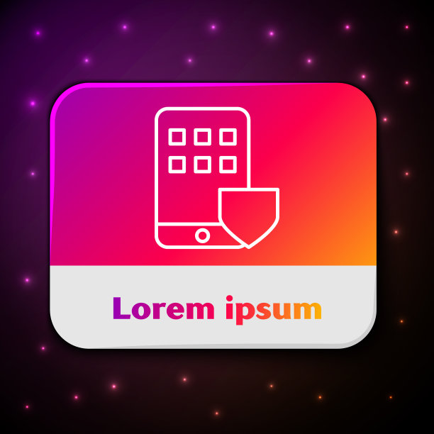 白线手机与屏蔽图标隔离图片下载