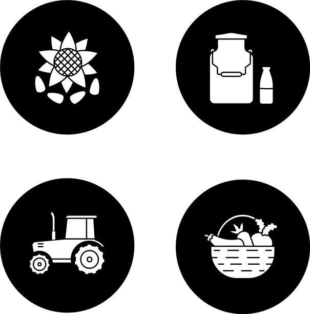 农业字形图标集图片下载