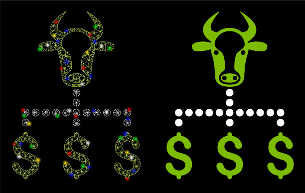 光滑的网格2d牛美元链接图标耀斑图片下载