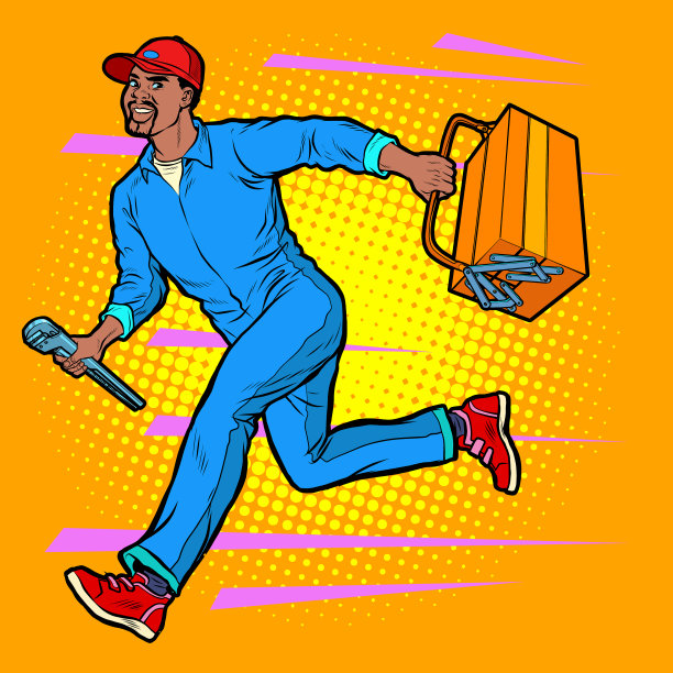 男非洲修理工跑图片下载