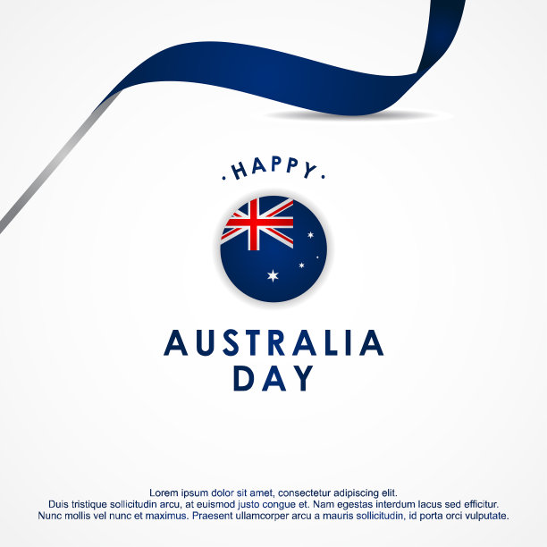 快乐澳大利亚日设计模板背景图片下载