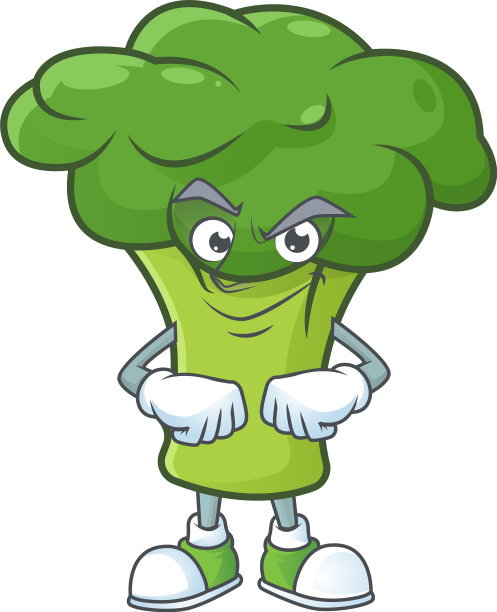 绿花椰菜吉祥物卡通人物造型图片下载