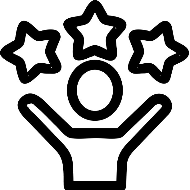 星党图标孤立轮廓符号图片下载