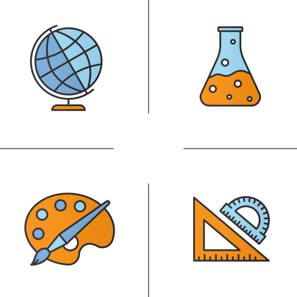 教育颜色图标集图片下载
