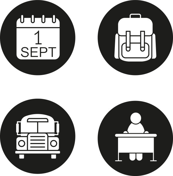 学校和教育字形图标集图片下载