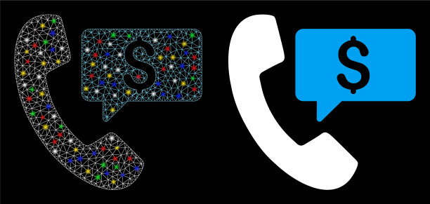 光滑的网胴体电话订单图标与闪光图片下载