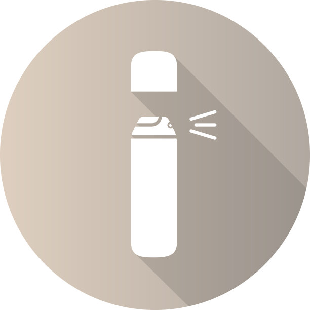 除臭剂平面设计长阴影字形图标图片下载