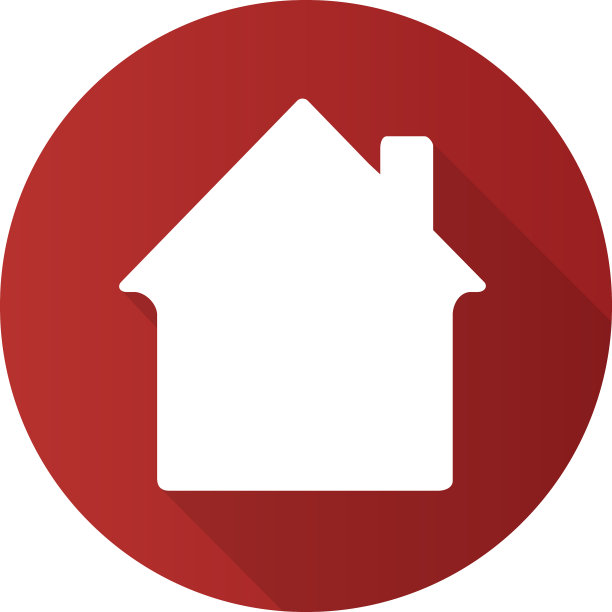 房屋平面设计长阴影字形图标图片下载