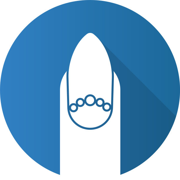 杏仁月亮指甲与珠子图片下载