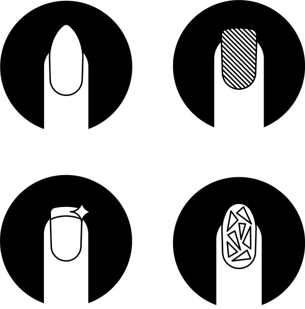 美甲字形图标集图片下载