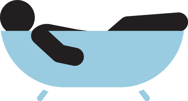 男人洗澡剪影图标图片下载