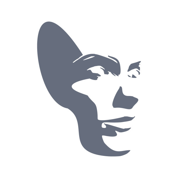 女性头部的剪影图片下载