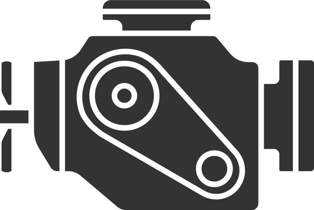 汽车引擎字形图标图片下载