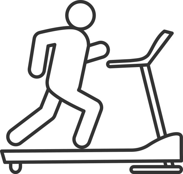 跑步机线性图标图片下载