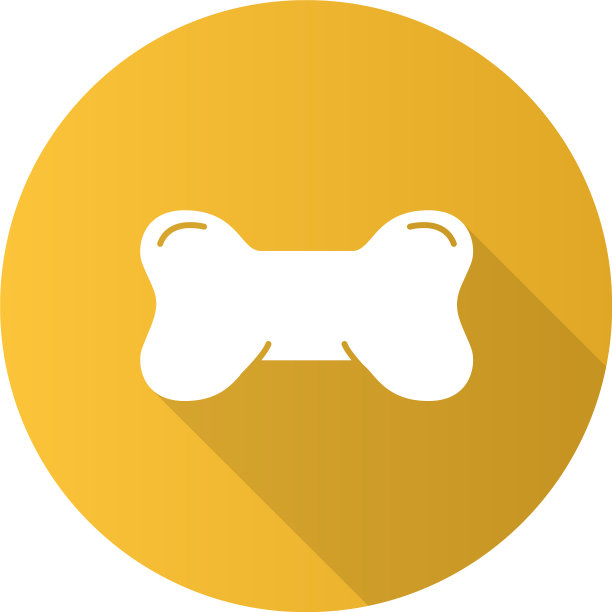 狗骨玩具平面设计长影字形图标图片下载