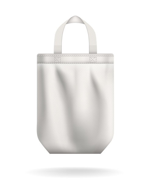 白色布袋孤立在白色背景图片下载