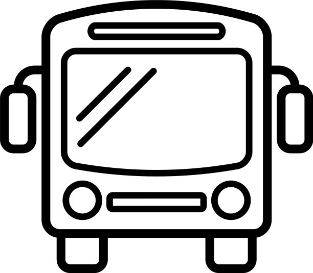 公共汽车-交通图标设计模板图片下载