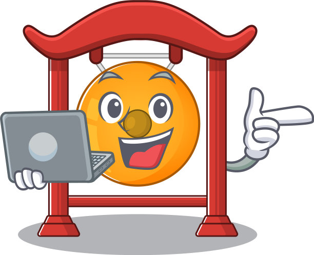 可爱和聪明的中国锣鼓工作图片下载