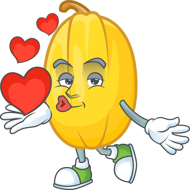 快乐的意面南瓜卡通人物吉祥物图片下载