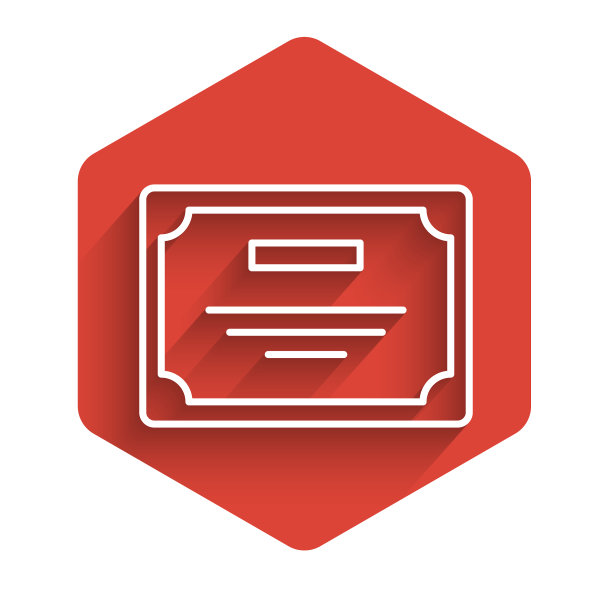 白线证书模板图标与隔离图片下载