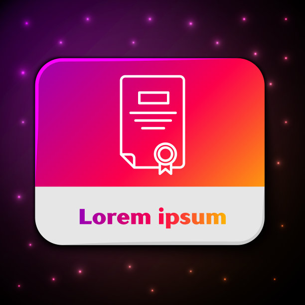 白线证书模板图标隔离图片下载