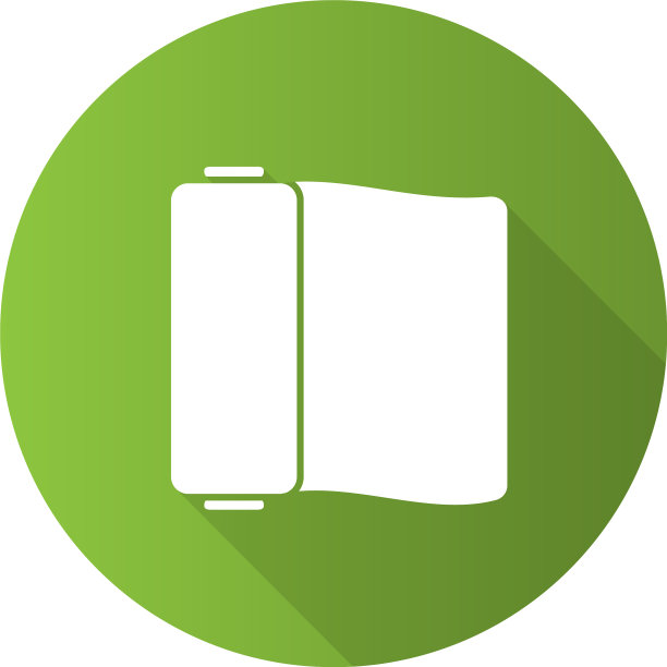 织物辊平设计长阴影字形图标图片下载